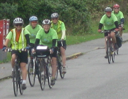 Grannies cycling to raise money for the Stephen Lewis Foundation.
